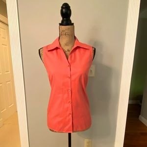 Talbots button down sleeveless top size 10